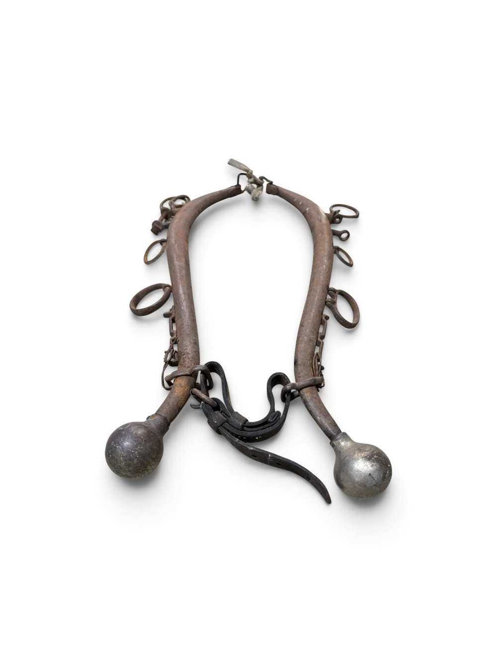 Antique 1900-1940s Horse Harness Hames Pair 27.5” Metal Rustic Farmhouse Decor
